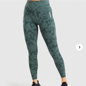 Gymshark Adapt Camo Seamless Leggings- dark green